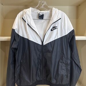 Nike Black and White Hooded Jacket